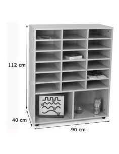 MUEBLE INTERMEDIO 2 CASILLAS Y CASILLERO HAYA MOBEDUC 600813HP18 2