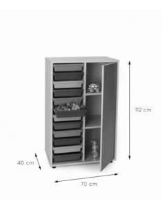 MUEBLE INTERMEDIO CUBETERO ARMARIO 700 HAYA MOBEDUC 600816HPS18 2