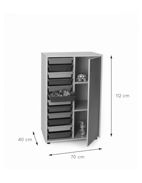 MUEBLE INTERMEDIO CUBETERO ARMARIO 700 HAYA MOBEDUC 600816HPS18