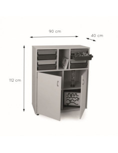 MUEBLE INTERMEDIO ARMARIO Y CUBETERO 900 HAYA MOBEDUC 600817HPS18 2
