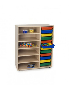 MUEBLE INTERMEDIO ESTANTERÍA CUBETERO HAYA MOBEDUC 600818HP18