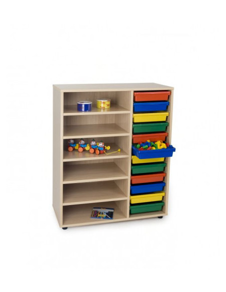 MUEBLE INTERMEDIO ESTANTERÍA CUBETERO HAYA MOBEDUC 600818HP18