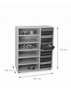 MUEBLE INTERMEDIO ESTANTERÍA CUBETERO HAYA MOBEDUC 600818HP18 2