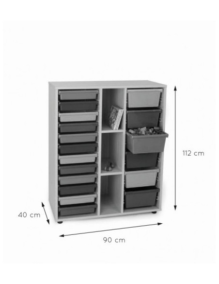 MUEBLE INTERMEDIO CUBETERO 2 COLUMNAS 900 HAYA MOBEDUC 600819HP18