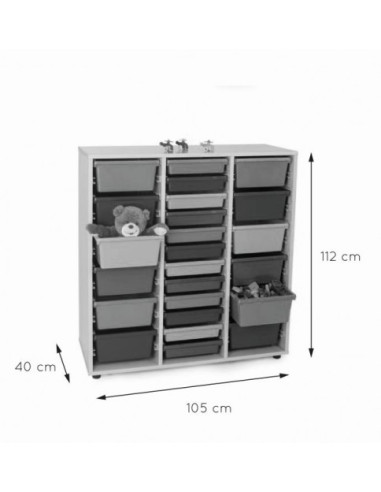 MUEBLE INTERMEDIO CUBETERO 3 COLUMNAS 1042 HAYA...