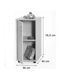 MUEBLE BAJO ARMARIO 2 ESTANTES 360 HAYA MOBEDUC 600216HPS18 2