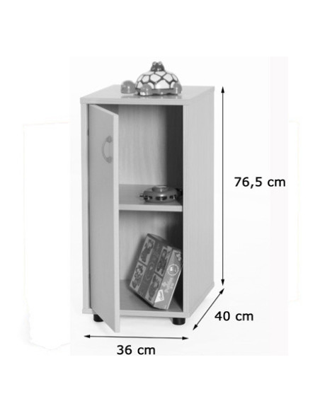 MUEBLE BAJO ARMARIO 2 ESTANTES 360 HAYA MOBEDUC 600216HPS18