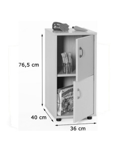 MUEBLE BAJO ARMARIO 2 PUERTAS 360 HAYA MOBEDUC 600217HPS18 2