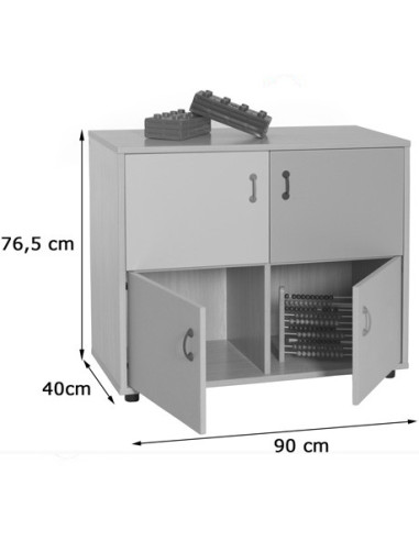 MUEBLE BAJO ARMARIO 4 CASILLAS 4 PUERTAS HAYA...