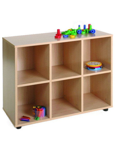 MUEBLE BAJO 6 CASILLAS HAYA MOBEDUC 600206HP18 MUEBLE BAJO 6 CASILLAS HAYA MOBEDUC 600206HP18