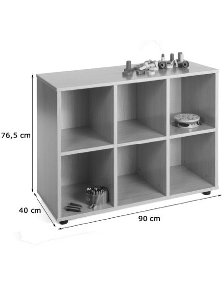 MUEBLE BAJO 6 CASILLAS HAYA MOBEDUC 600206HP18