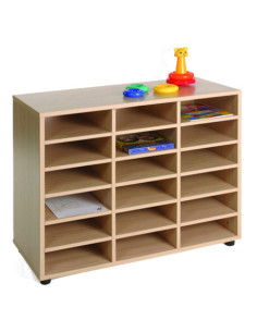 MUEBLE BAJO 18 CASILLAS HAYA MOBEDUC 600208HP18