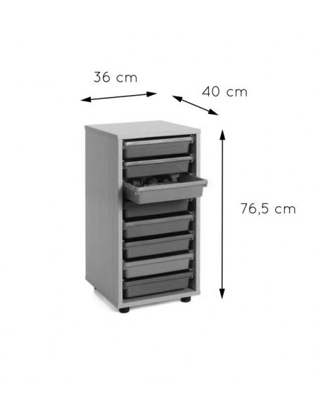 MUEBLE BAJO CUBETERO 1 COLUMNA 360 HAYA MOBEDUC 600209HP18