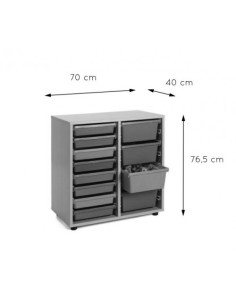 MUEBLE BAJO CUBETERO 2 COLUMNAS 700 HAYA MOBEDUC 600210HP18 2