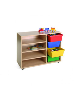 MUEBLE BAJO ESTANTERÍA CUBETERO 900 HAYA MOBEDUC 600212HP18