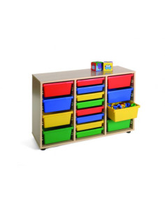 MUEBLE BAJO  CUBETERO 3 COLUMNAS 1042 HAYA MOBEDUC 600214HP18