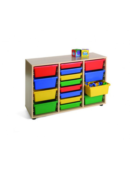 MUEBLE BAJO  CUBETERO 3 COLUMNAS 1042 HAYA MOBEDUC 600214HP18