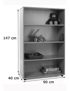 MUEBLE MEDIO ESTANTERÍA HAYA MOBEDUC 600301HP18 2