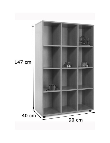 MUEBLE MEDIO 12 CASILLAS HAYA MOBEDUC 600305HP18