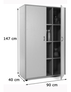 MUEBLE MEDIO ARMARIO 12 CASILLAS HAYA MOBEDUC 600306HPS18 2