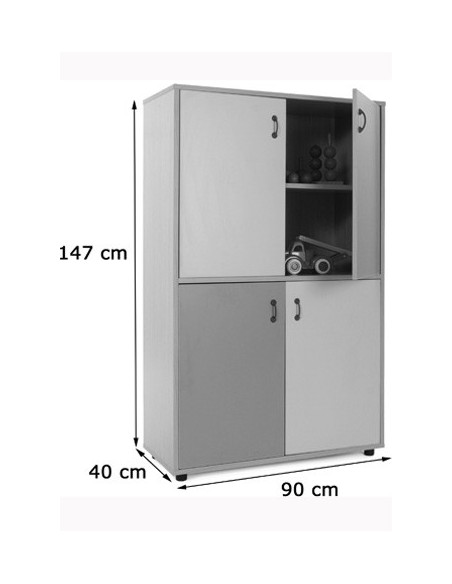 MUEBLE MEDIO ARMARIO 4 PUERTAS HAYA MOBEDUC 600309HPS18