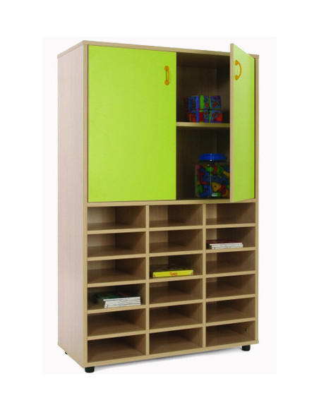 MUEBLE MEDIO CASILLERO Y ARMARIO HAYA MOBEDUC 600311HPS18
