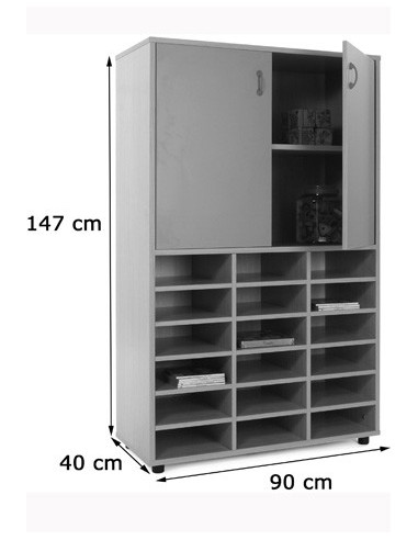 MUEBLE MEDIO CASILLERO Y ARMARIO HAYA MOBEDUC...