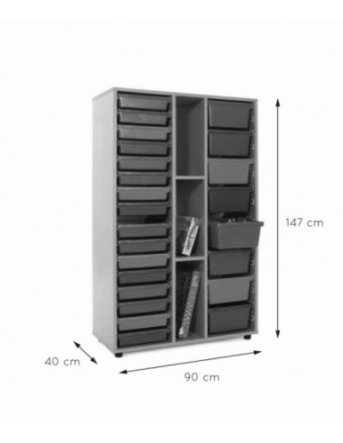 MUEBLE MEDIO ESTANTERÍA 2 CUBETEROS HAYA...