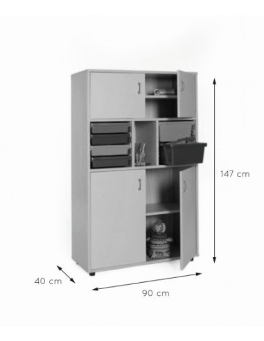 MUEBLE MEDIO ARMARIO 4 PUERTAS CUBETERO HAYA...