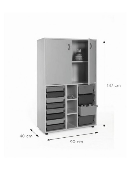 MUEBLE MEDIO CUBETERO Y ARMARIO HAYA MOBEDUC 600317HPS18