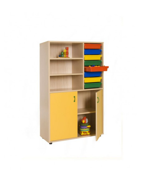 MUEBLE MEDIO ARMARIO ESTANTERÍA CUBETERO HAYA MOBEDUC 600318HPS18