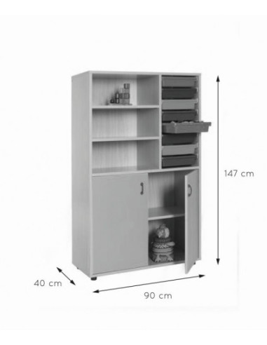 MUEBLE MEDIO ARMARIO ESTANTERÍA CUBETERO HAYA...