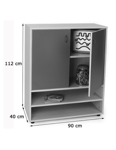 MUEBLE INTERMEDIO ESTANTERÍA Y ARMARIO HAYA...