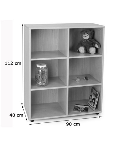 MUEBLE INTERMEDIO 6 CASILLAS HAYA MOBEDUC...