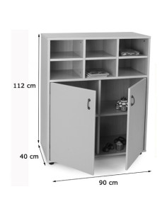 MUEBLE INTERMEDIO ARMARIO Y CASILLERO HAYA MOBEDUC 600809HPS18 2