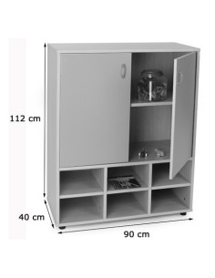 MUEBLE INTERMEDIO CASILLERO Y ARMARIO HAYA MOBEDUC 600810HPS18 2