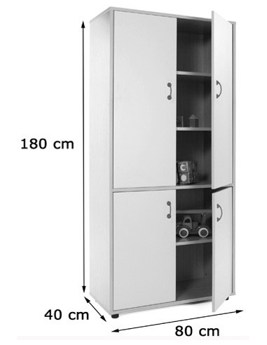 MUEBLE ALTO ARMARIO 4 PUERTAS HAYA MOBEDUC...