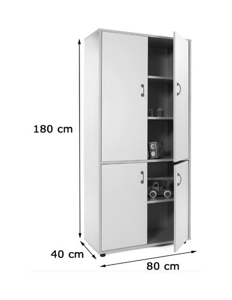 MUEBLE ALTO ARMARIO 4 PUERTAS HAYA MOBEDUC 600403HPS18