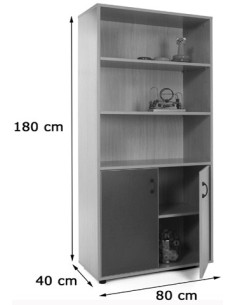 MUEBLE ALTO ARMARIO Y ESTANTERÍA HAYA MOBEDUC 600404HPS18 2