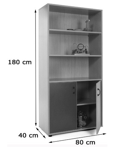 MUEBLE ALTO ARMARIO Y ESTANTERÍA HAYA MOBEDUC...