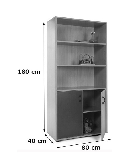 MUEBLE ALTO ARMARIO Y ESTANTERÍA HAYA MOBEDUC 600404HPS18