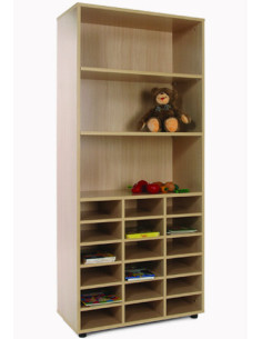 MUEBLE ALTO CASILLERO Y ESTANTERÍA HAYA MOBEDUC 600405HP18
