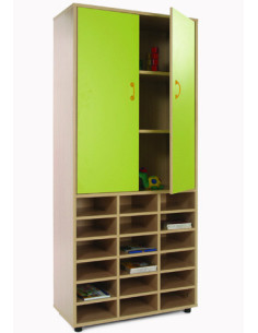 MUEBLE ALTO CASILLERO Y ARMARIO HAYA MOBEDUC 600406HPS18