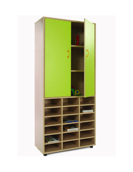 MUEBLE ALTO CASILLERO Y ARMARIO HAYA MOBEDUC 600406HPS18