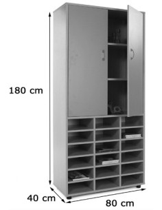 MUEBLE ALTO CASILLERO Y ARMARIO HAYA MOBEDUC 600406HPS18 2