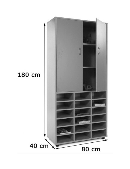 MUEBLE ALTO CASILLERO Y ARMARIO HAYA MOBEDUC 600406HPS18