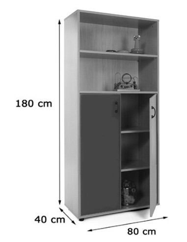 MUEBLE ALTO ARMARIO Y ESTANTERÍA HAYA MOBEDUC...