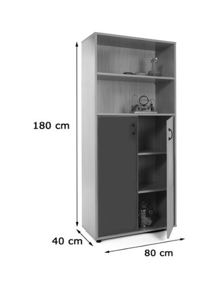 MUEBLE ALTO ARMARIO Y ESTANTERÍA HAYA MOBEDUC 600408HPS18