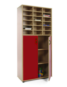 MUEBLE ALTO ARMARIO Y CASILLERO HAYA MOBEDUC 600409HPS18