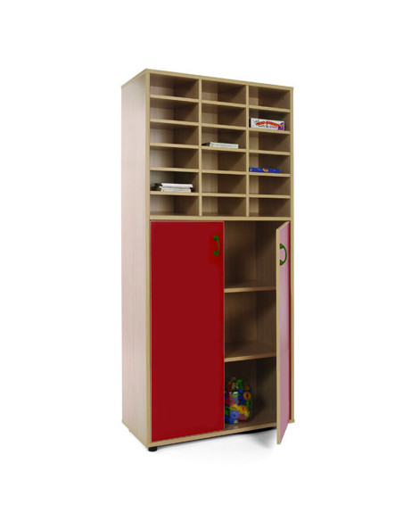 MUEBLE ALTO ARMARIO Y CASILLERO HAYA MOBEDUC 600409HPS18